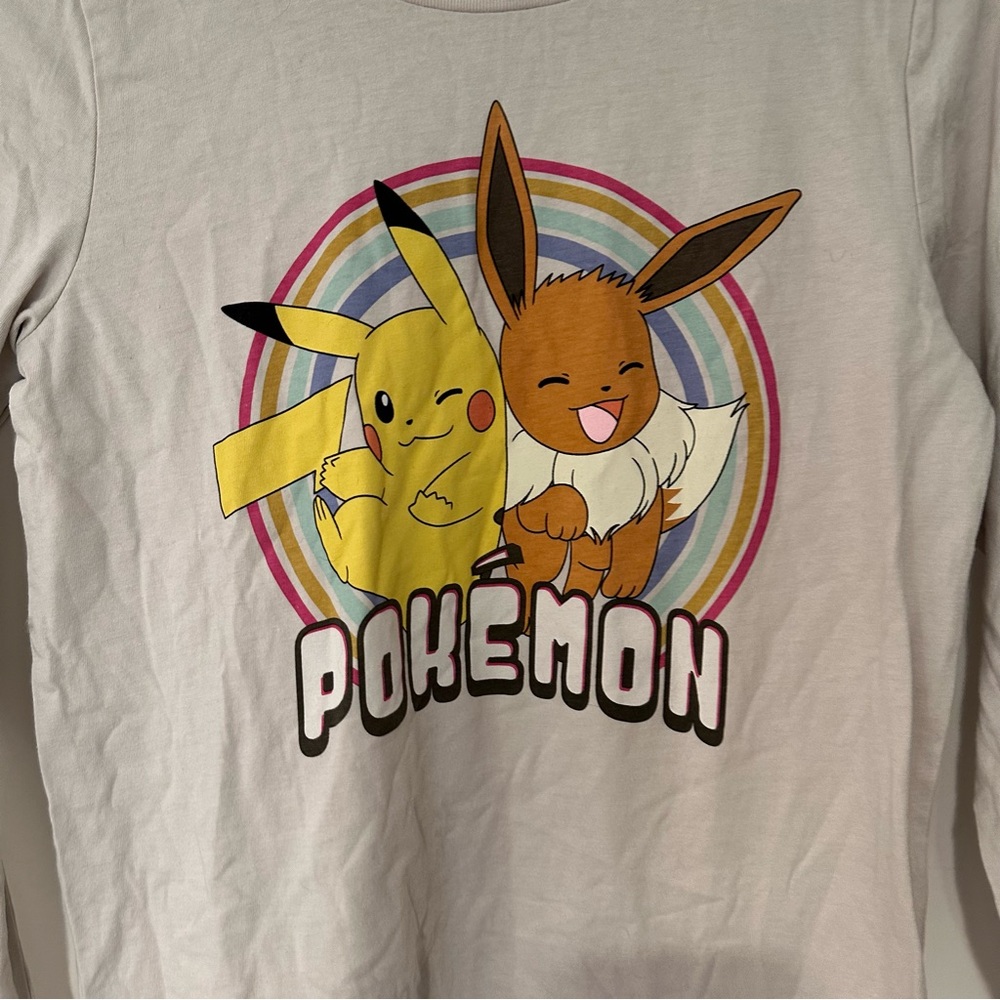 Pokémon Printed Graphic Long Sleeve Kids Shirt XL - Picture 2 of 4